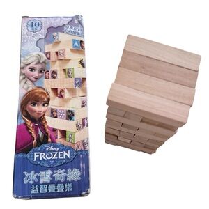 Disney Frozen Wooden Block Tower Game, 40 Pieces
